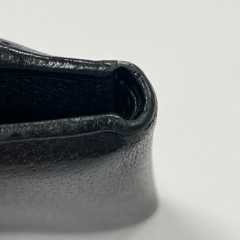 Gucci Eclipse Insignia Black Leather Compact Wallet - Preowned - Picture 10 of 14